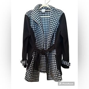 Black and White Houndstooth Jacket, XL